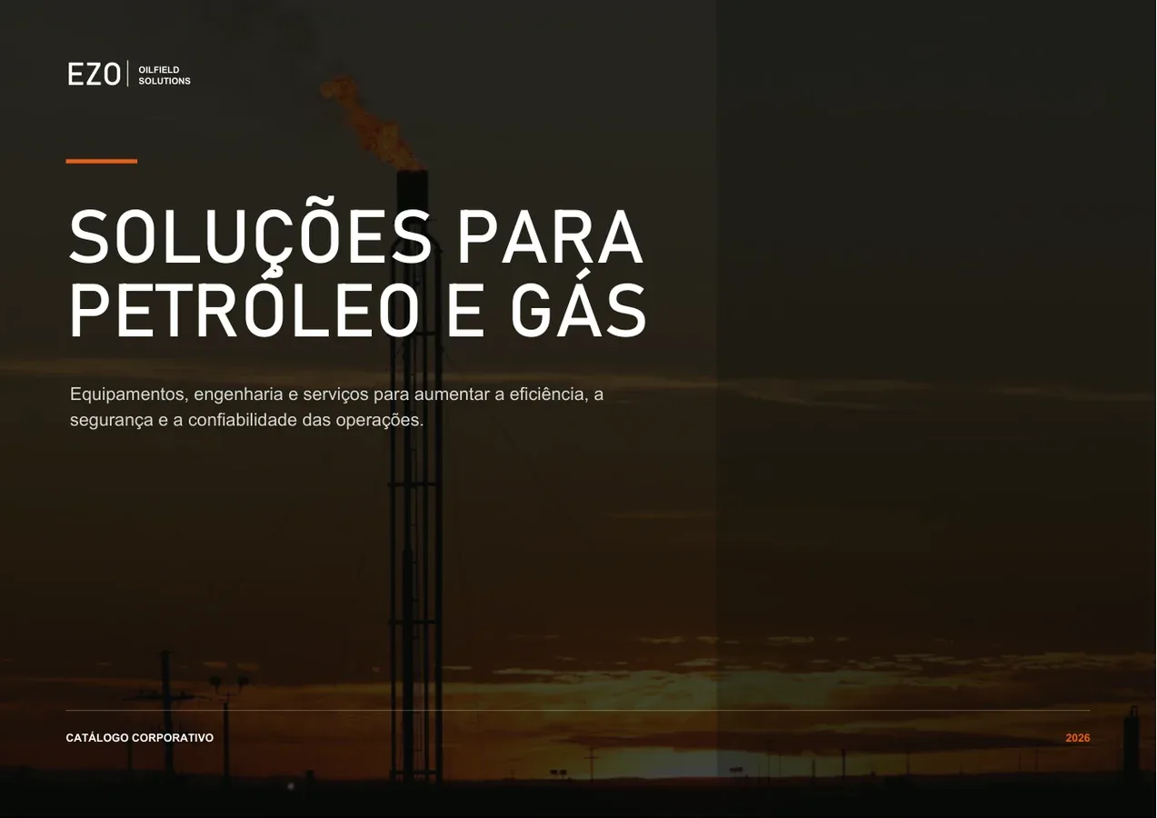 Capa do catálogo corporativo EZO 2026